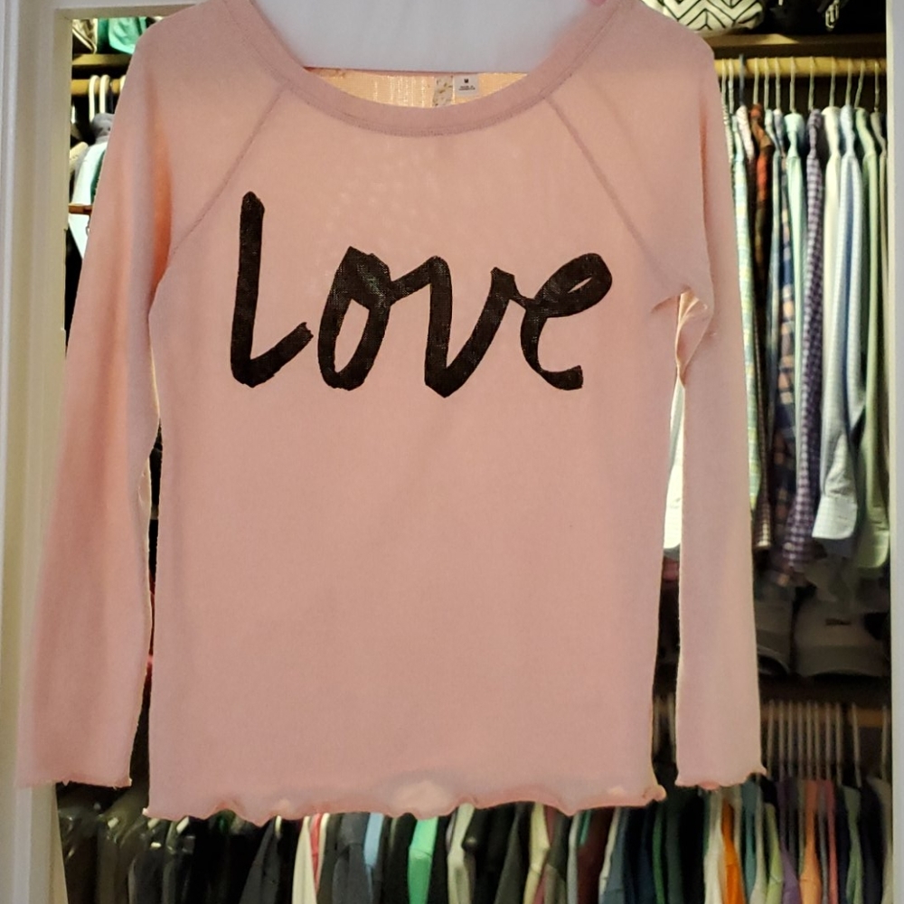 Medium pink "Love" sweater